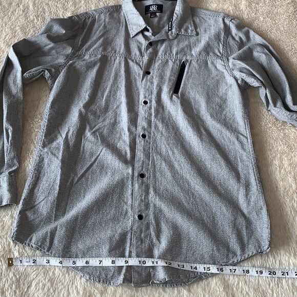 Rock & Republic gray button up mens size: medium - Picture 11 of 16